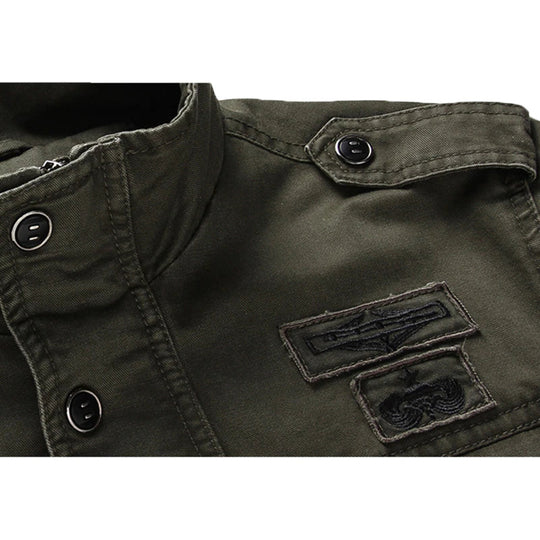 Militärisch Inspirierte Jacke mit Urbaner Raffinesse