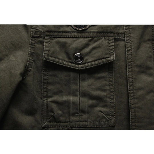 Militärisch Inspirierte Jacke mit Urbaner Raffinesse