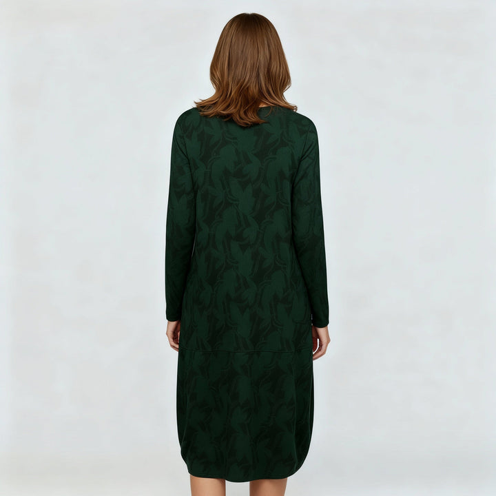 Luxuriöses Winterkleid Druck Elegant Komfort