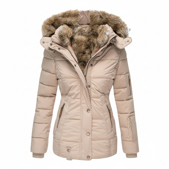 Warme Gefütterte Winterjacke Damen