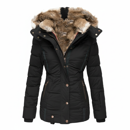 Warme Gefütterte Winterjacke Damen