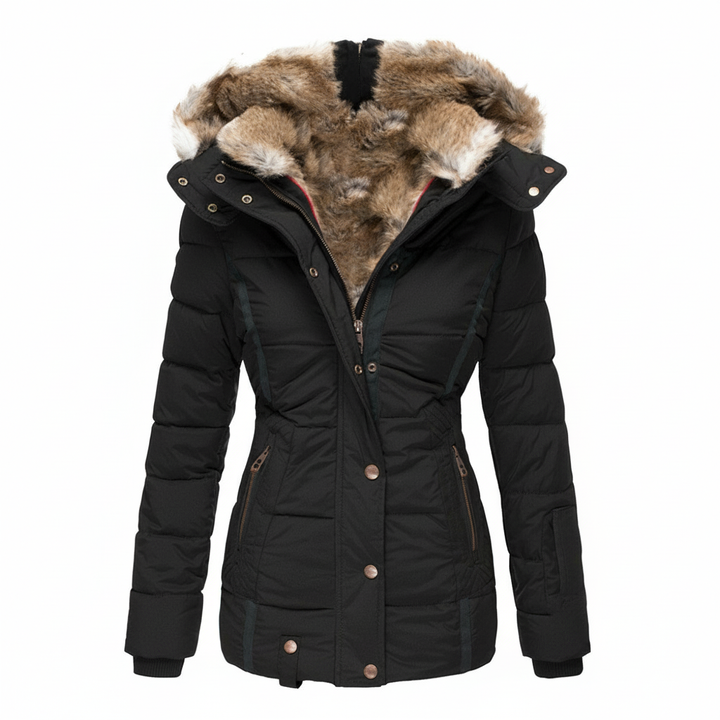 Warme Gefütterte Winterjacke Damen