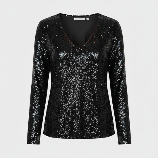 Glitzernde Party Eleganz V Ausschnitt Top Damen | Nord Taschen