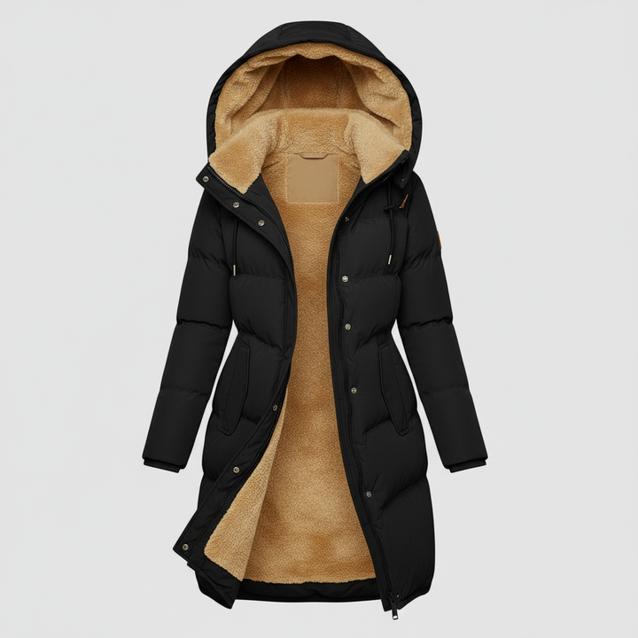 Luxuriöse Isolierte Jacke Damen Komfort Warme Jacke Baumwolle