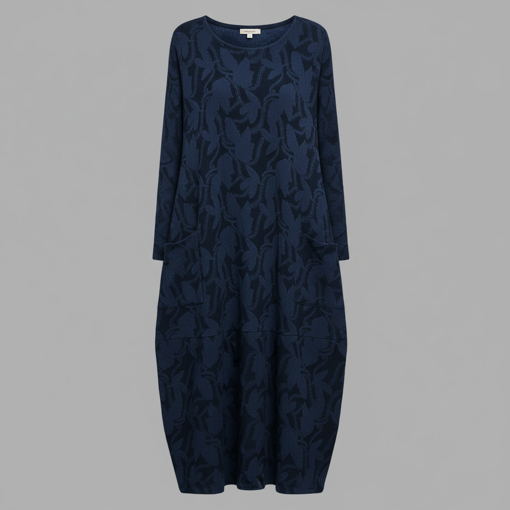 Luxuriöses Winterkleid Druck Elegant Komfort