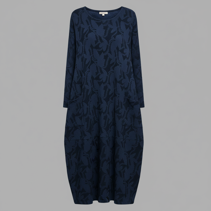 Luxuriöses Winterkleid Druck Elegant Komfort