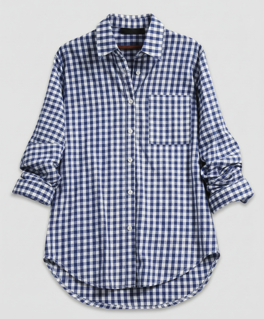 Damen Kariertes Hemd Oversize