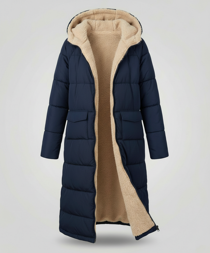 Wendbare Lange Damen Pufferjacke