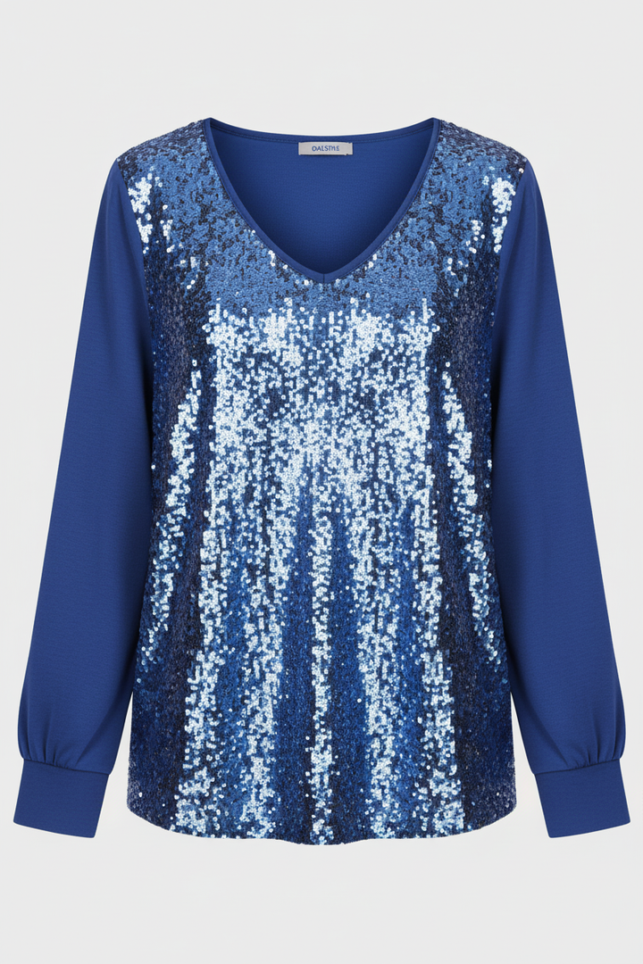 Schlichte Glitzer Bluse Damen