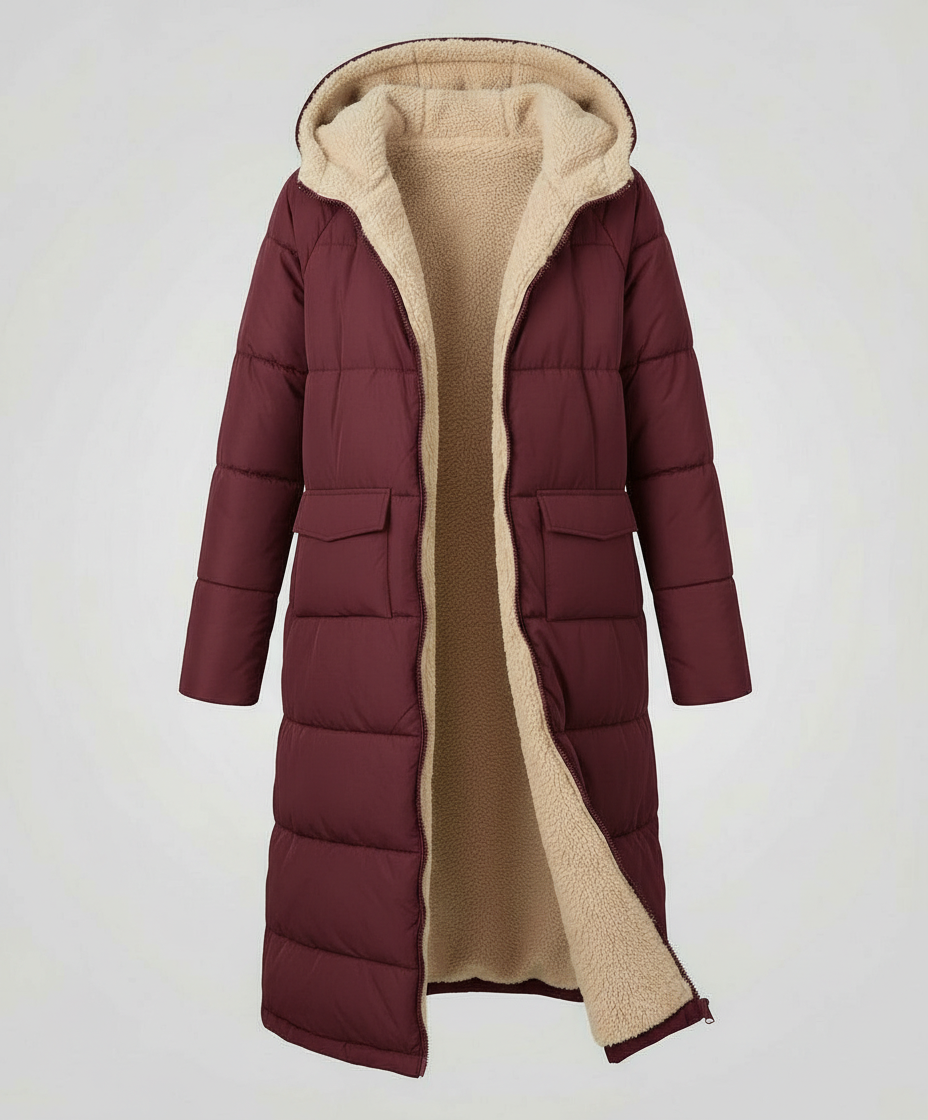 Wendbare Lange Damen Pufferjacke | Heidi-Mode