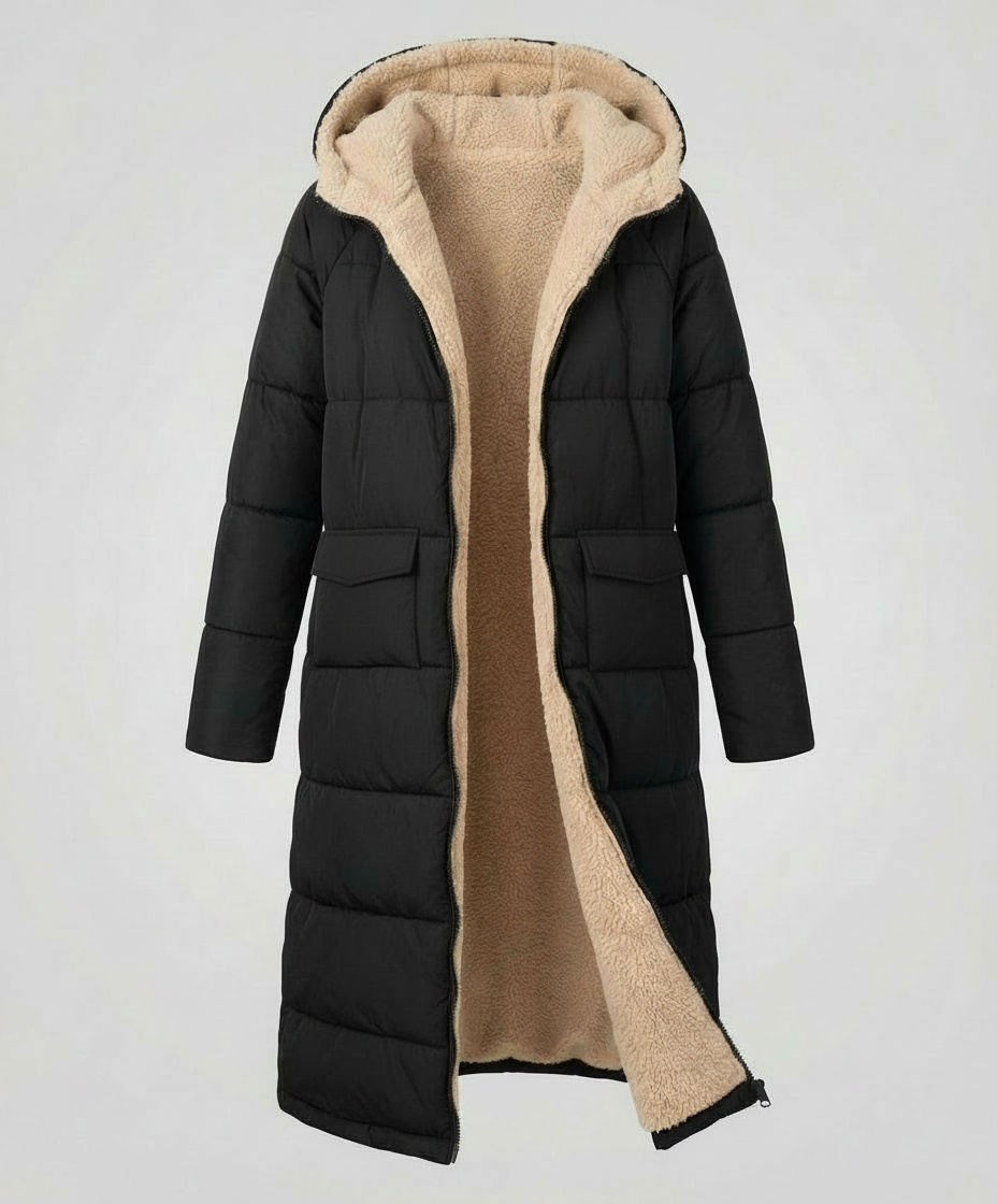 Wendbare Lange Damen Pufferjacke | Heidi-Mode