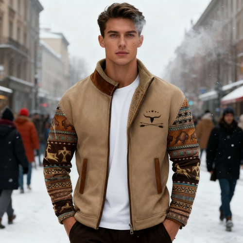 Merino-Fleecejacke Herren Leicht Warm Avellé