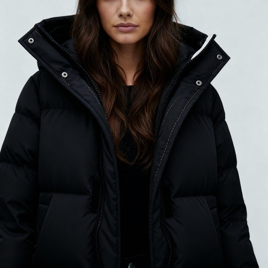 Winddichte Lange Winterjacke Damen