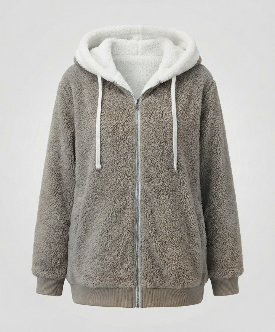 Übergroße Teddyjacke Damen