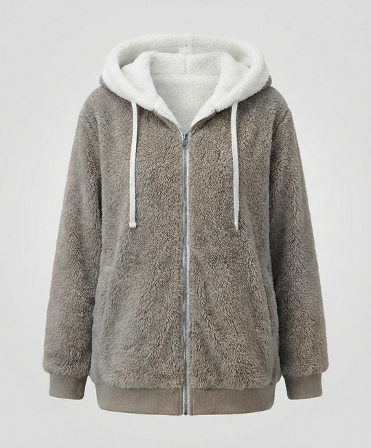 Übergroße Teddyjacke Damen