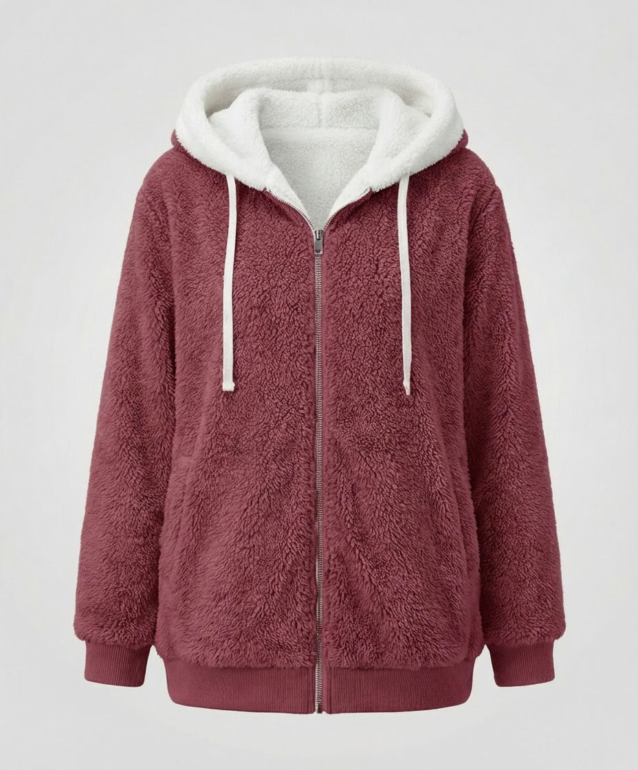 Übergroße Teddyjacke Damen