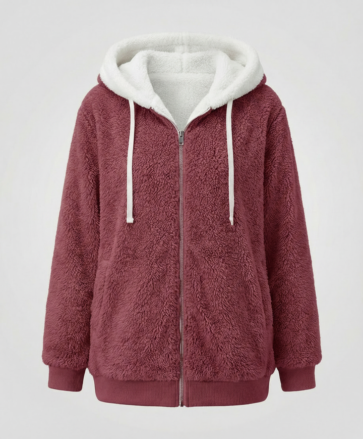 Übergroße Teddyjacke Damen