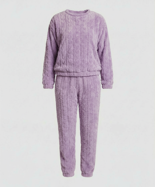 Kuscheliges Damen Fleece-Pyjama-Set