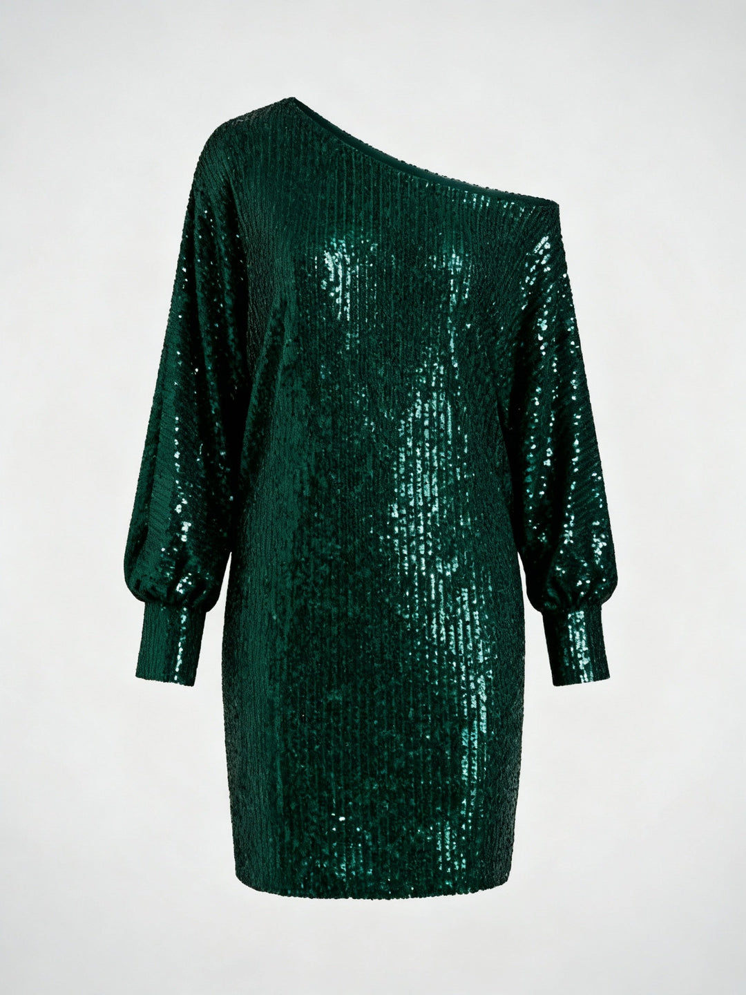 Glamouröses Kontrast Paillettenkleid Damen
