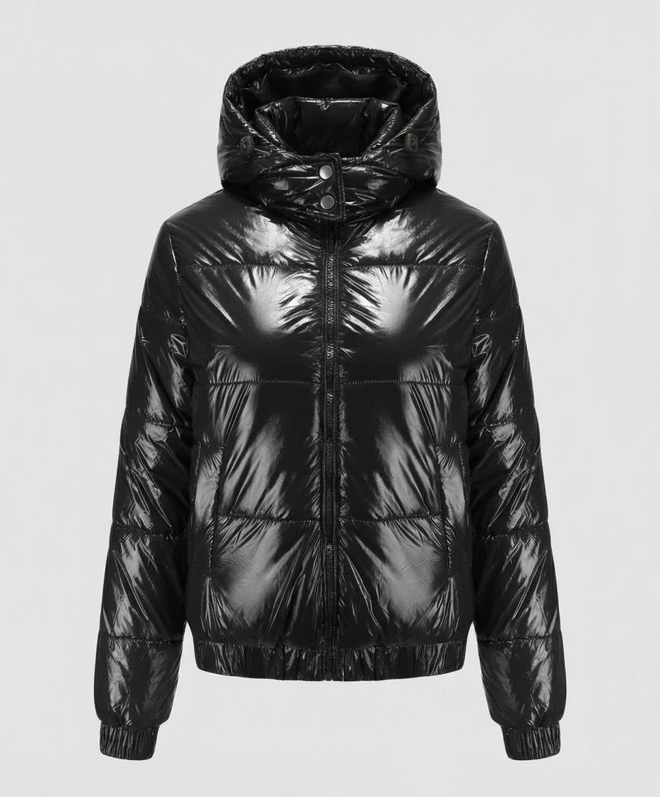 Glänzende Winterjacke Damen