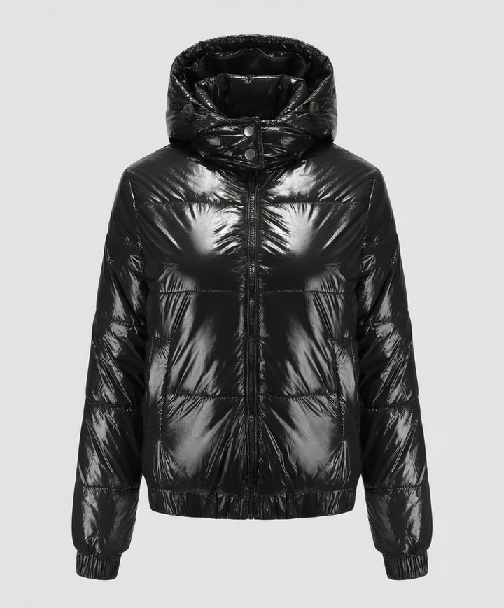 Glänzende Winterjacke Damen