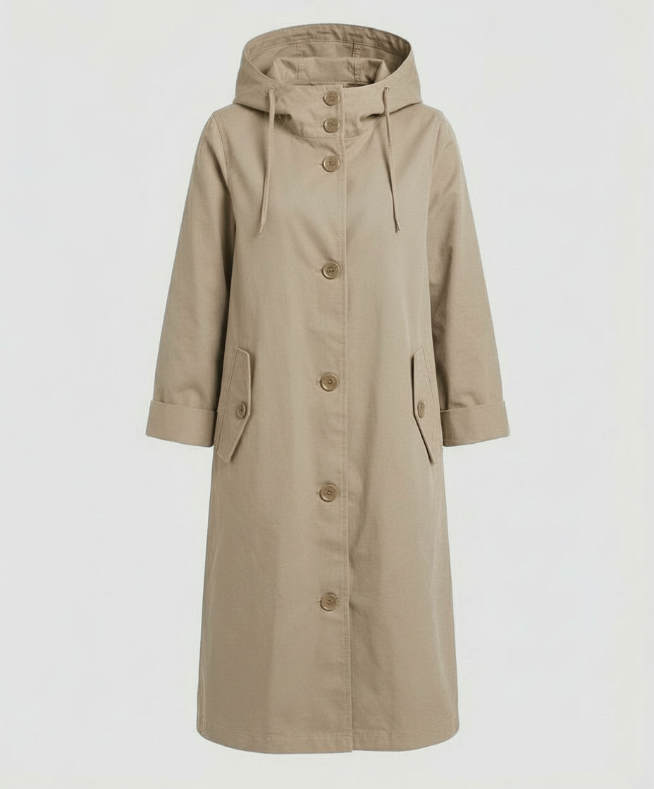 Bequemer Regen Trenchcoat Damen Kapuze