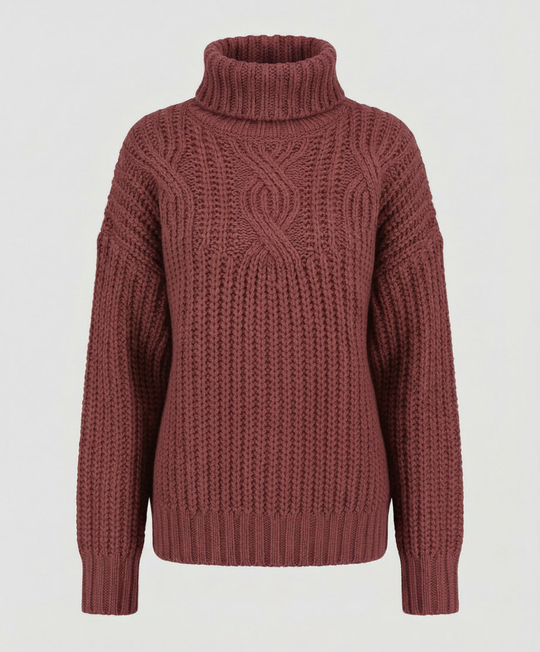 Bequemer Rollkragenpullover Damen