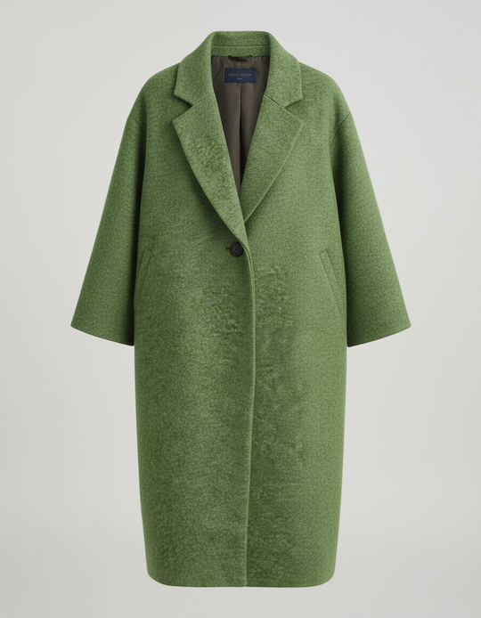 Eleganter Langer Wollmantel Damen