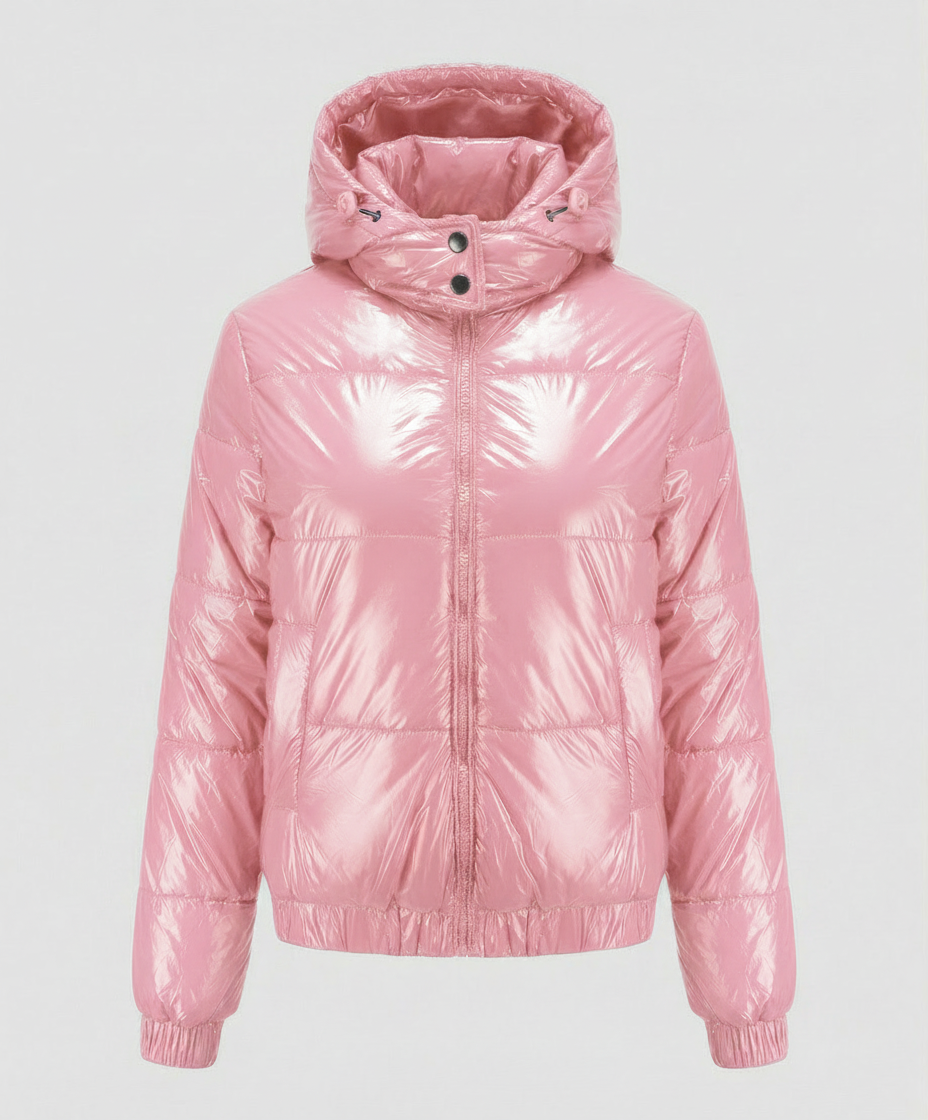 Glänzende Winterjacke Damen