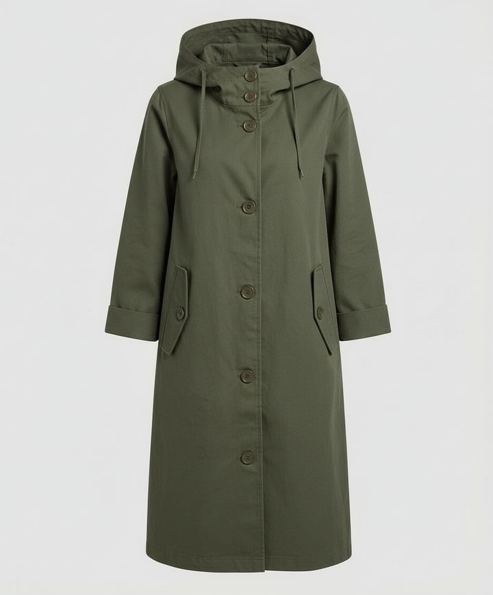 Bequemer Regen Trenchcoat Damen Kapuze