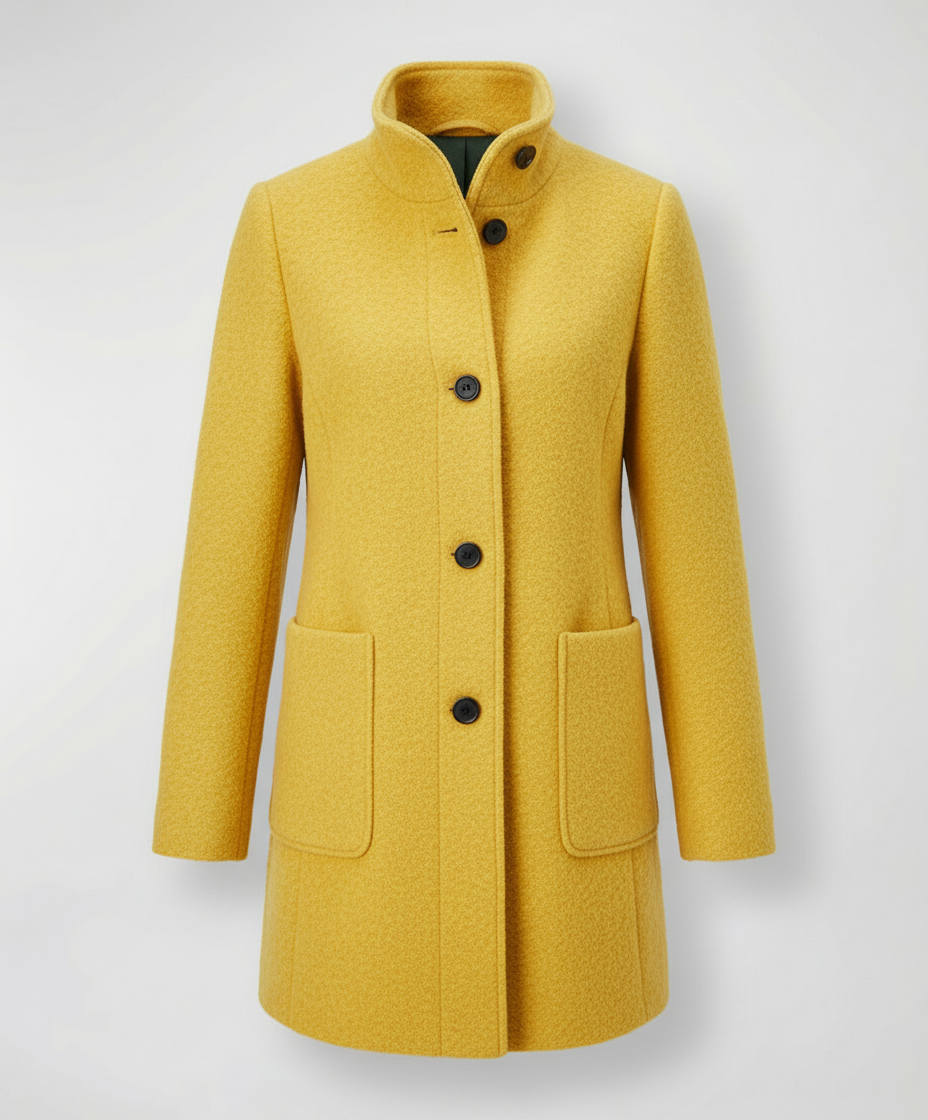 Eleganter Vintage Wollmantel Damen