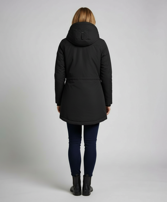 Lange Gefütterte Winterjacke Damen