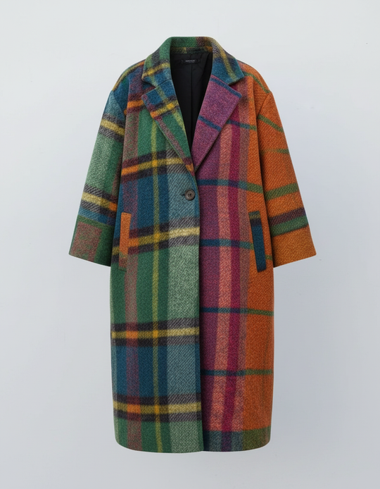 Eleganter Langer Wollmantel Damen