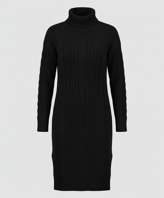 Elegantes Warmes Strickkleid Winter