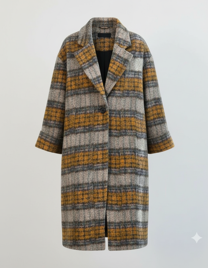 Eleganter Langer Wollmantel Damen