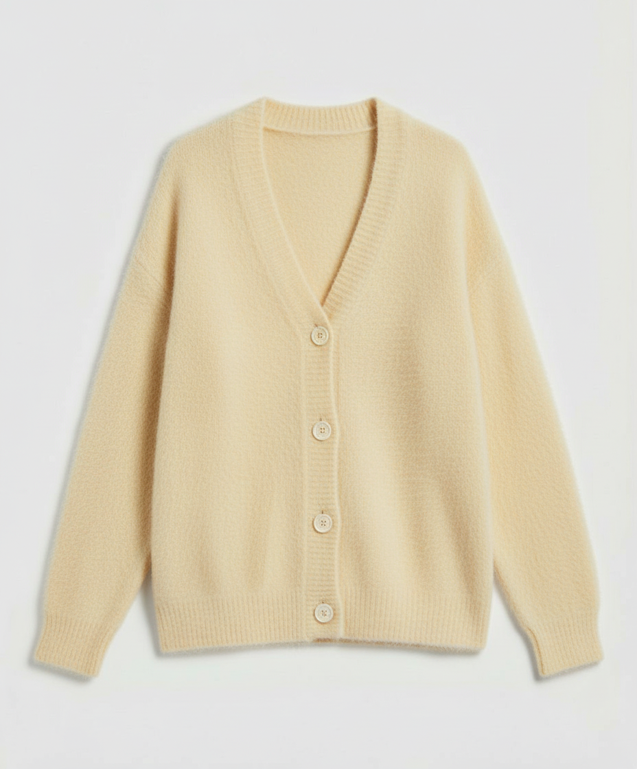 Kuschelige Mohair Strickjacke Damen