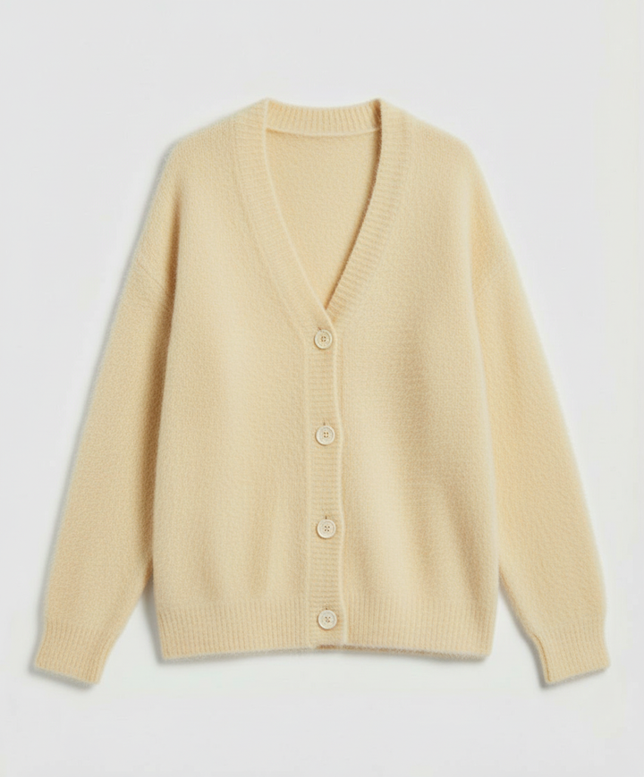 Kuschelige Mohair Strickjacke Damen