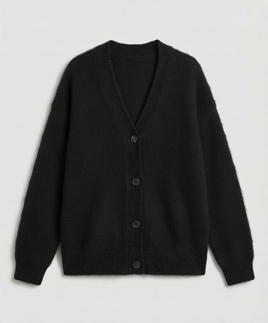 Kuschelige Mohair Strickjacke Damen