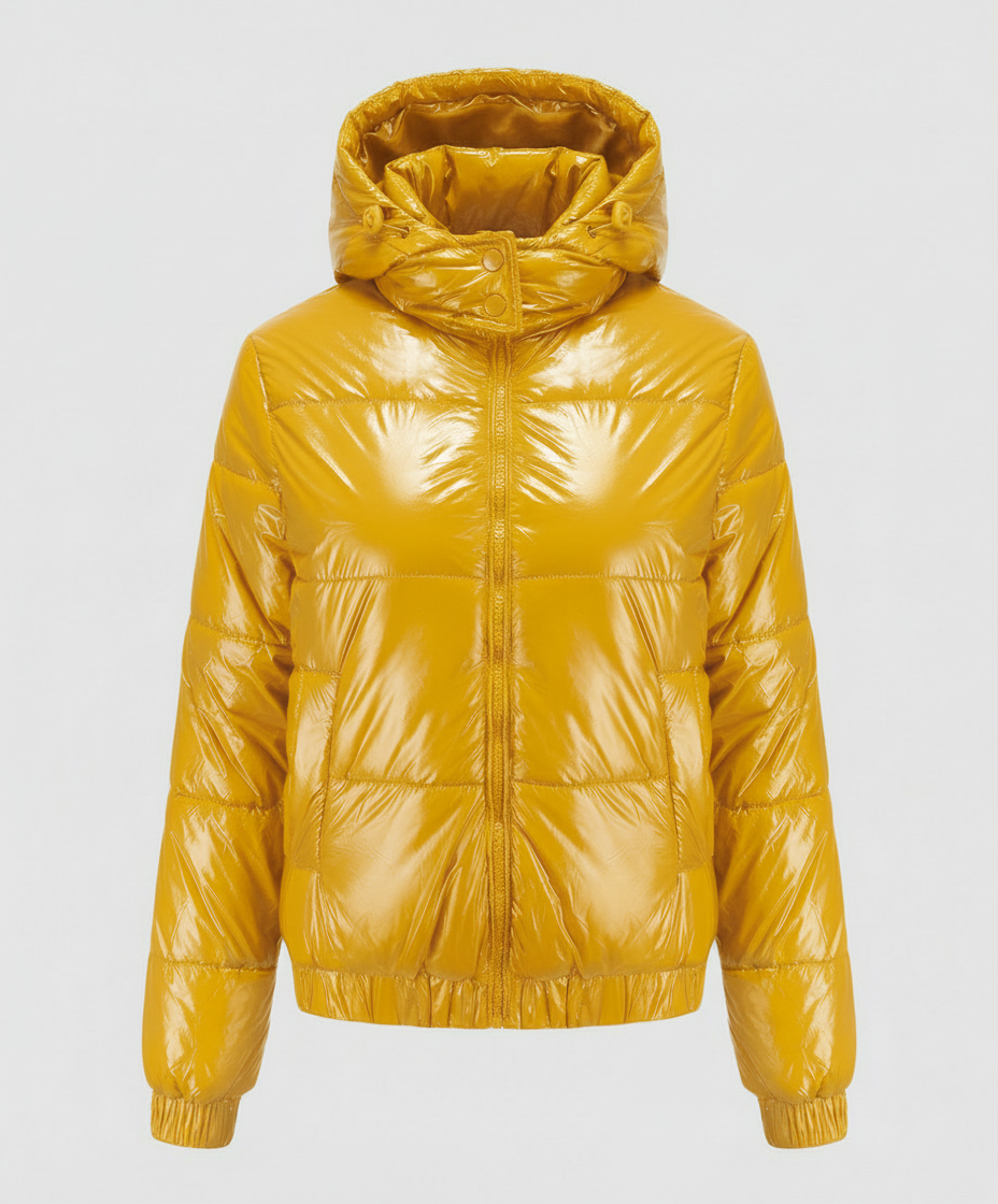 Hochglänzende Damen Steppjacke