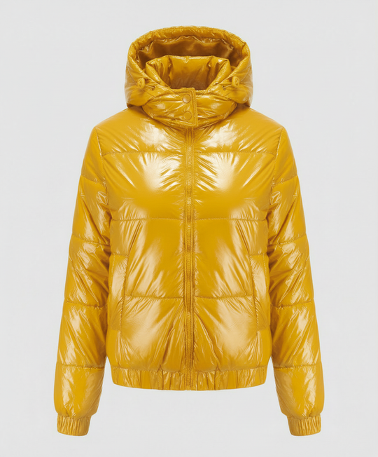 Hochglänzende Damen Steppjacke