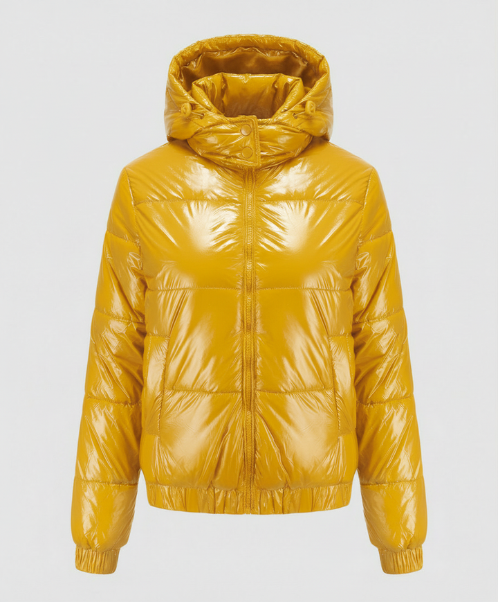 Hochglänzende Damen Steppjacke