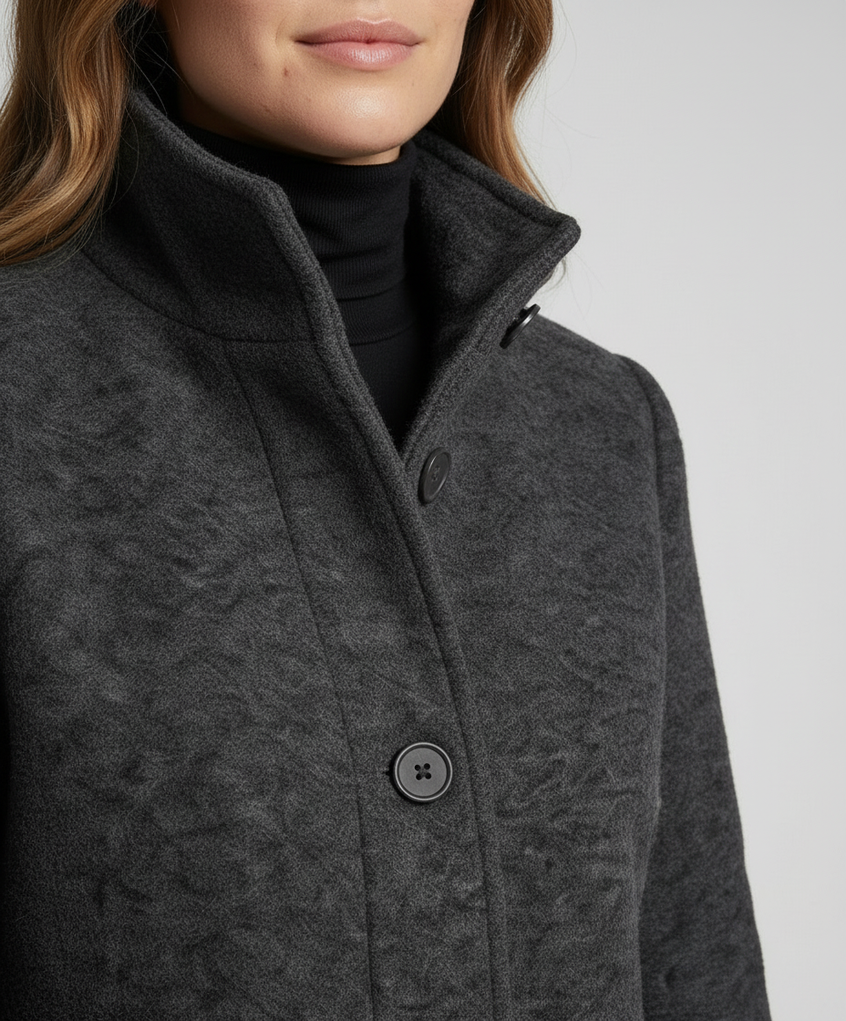 Eleganter Vintage Wollmantel Damen