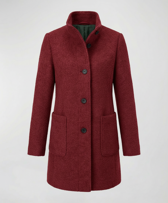 Eleganter Vintage Wollmantel Damen