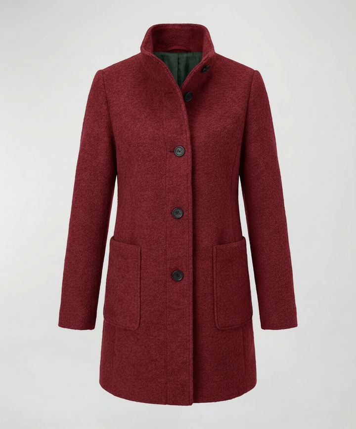 Eleganter Vintage Wollmantel Damen