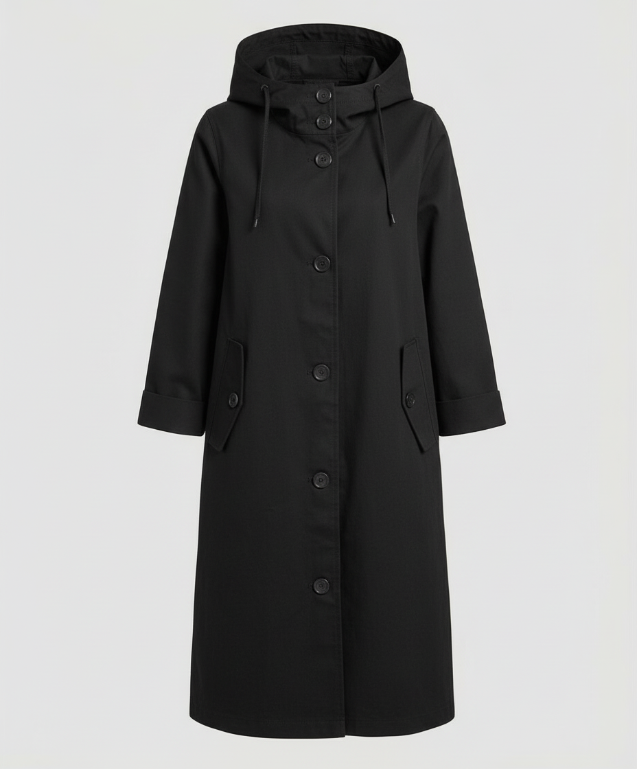 Bequemer Regen Trenchcoat Damen Kapuze