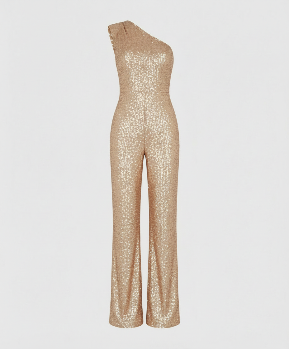 Moderner Pailletten Jumpsuit Damen