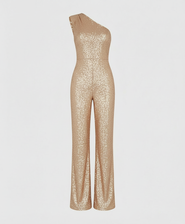 Moderner Pailletten Jumpsuit Damen