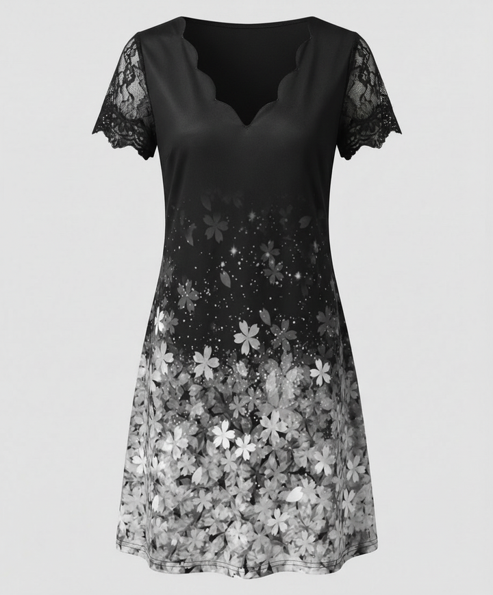 Elegantes Detail Kleid Damen