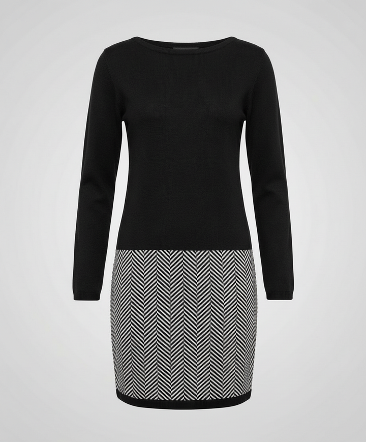 Schickes Hahnentritt Kleid Damen