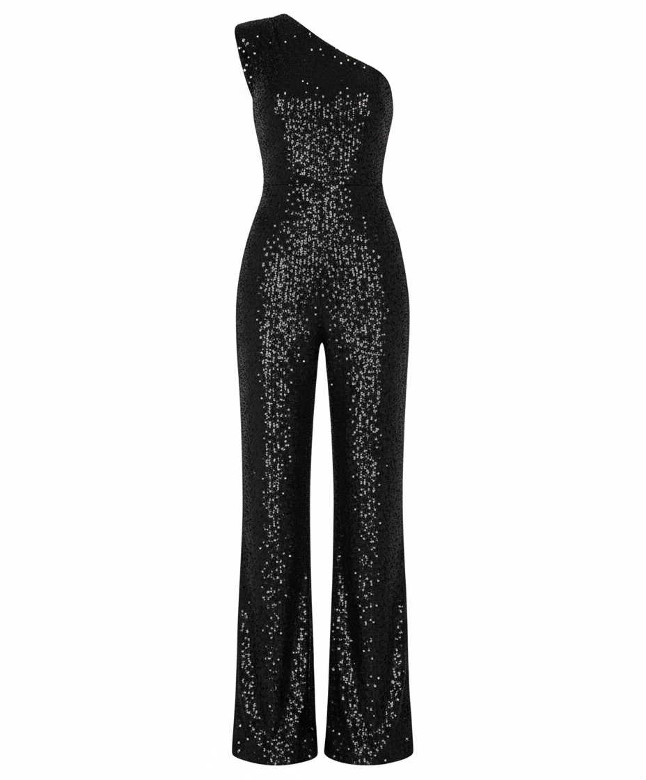 Moderner Pailletten Jumpsuit Damen